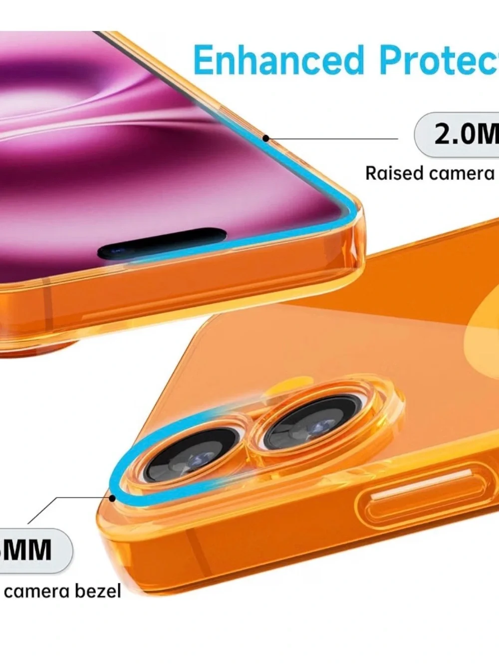 16 Plus Magnetic Phone Case - Neon Orange